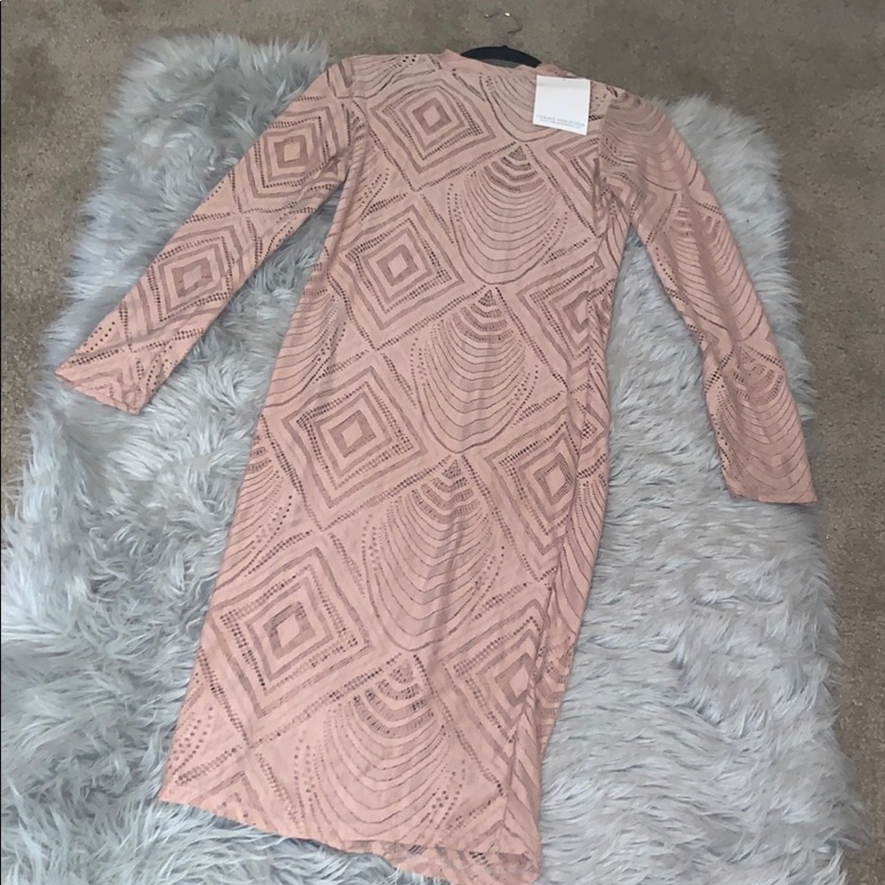 Blush Pink Mesh Midi